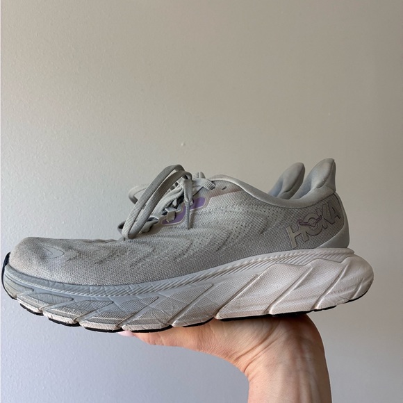 Hoka Women's Athletic Shoes - Light Gray with Lavender Accents - Picture 7 of 7
